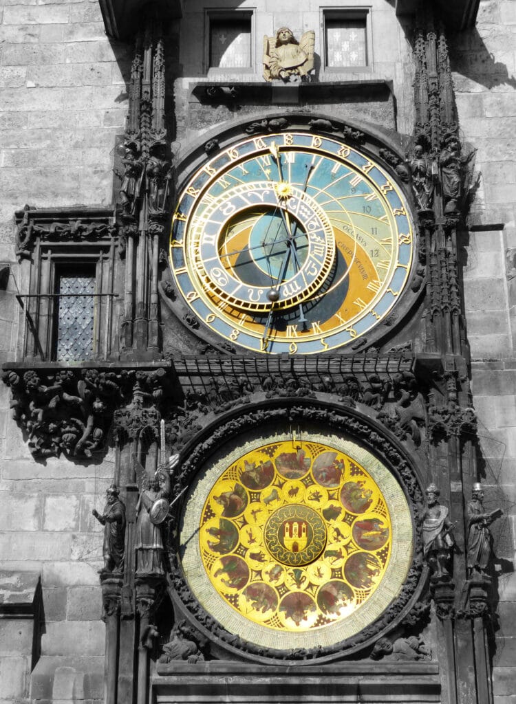 Astronomical clock, Prague, Czechia.